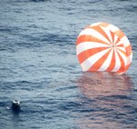 Dragon after CRS-1 splashdown (SpaceX)