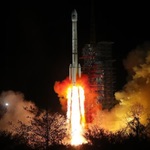 Long March 3B launch of two Beidou satellites, March 2018 (Xinhua)