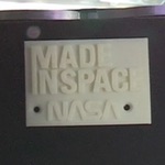 Made in Space first printed item (NASA/Made in Space)