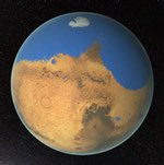 Mars ocean illustration (NASA/GSFC)