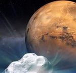 Mars and Comet Siding Spring illus. (NASA)