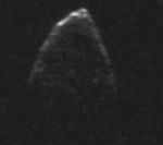Radar image of asteroid 1950 DA (NASA)