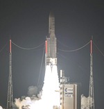 Ariane 5 ECA launch of Measat-3b and Optus 10 (Arianespace)