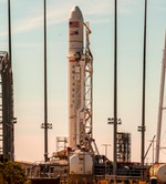 Antares on pad before COTS demo launch (Orbital Sciences Corp.)