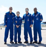 Artemis 2 astronauts at KSC 2026 March 27 (NASA)