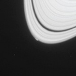 Cassini image of Peggy moonlet (NASA)