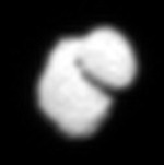 Comet Churyumov-Gerasimenko nucleus seen by Rosetta, July 2014 (ESA et al.)