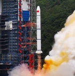 Long March 2C launch of Yaogan-30 satellites, June 2021 (Xinhua)