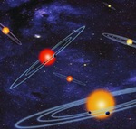 Multiple exoplanet systems illustration, Feb 2014 (NASA)