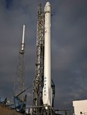 Falcon 9 on pad before 2014 Apr 14 CRS-3 launch attempt (SpaceX)