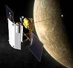 MESSENGER in orbit around Mercury (JHUAPL)