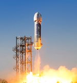 New Shepard launches on first test flight, April 2015 (Blue Origin)