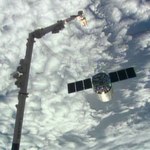 Cygnus unberthing from ISS on Orb-1 mission (NASA)