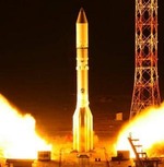 Proton launch of Luch satellite, Sept 2014 (Roscosmos)