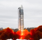 Rockot launch of Gonets M satellites, March 2015 (Russian MoD)